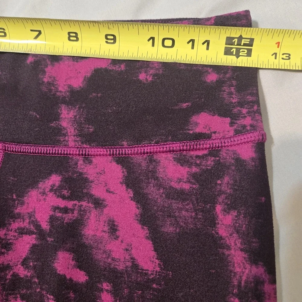 Lululemon Wunder Under Crop II Purple/Black Tie Dye Mid-rise Leggings Size 4